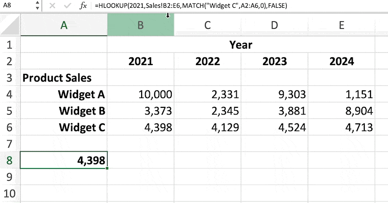 If the row is likely to be moved then use MATCH in the third parameter of the HLOOKUP formula instead.