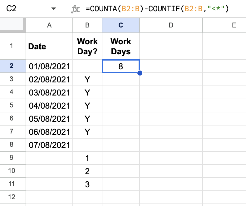 Combining COUNTA and COUNTIF/S to exclude empty string cells